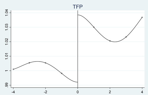 Figure 1. Regression discontinuity estimation.Source: Authors.