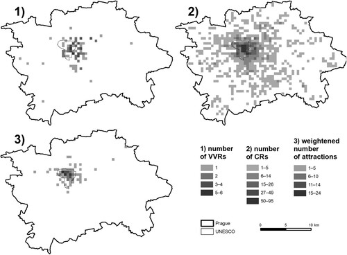 Figure 2. Quadrat analysis outputs.Note: CRs refers to common restaurants and VVRs refers to vegan and vegetarian restaurants.