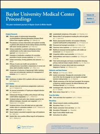 Cover image for Baylor University Medical Center Proceedings, Volume 16, Issue 1, 2003