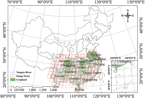 Figure 1. Location map of the study region (Chinese basemap from the Standard map Service of Tianditu, approval number: GS(2020)4619, https://www.tianditu.gov.cn/).