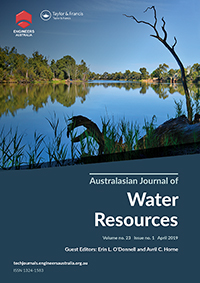 Cover image for Australasian Journal of Water Resources, Volume 23, Issue 1, 2019