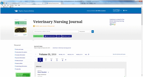 Figure 1. The guidelines for authors and other useful information can be found on the VNJ section of the Taylor and Francis website