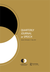 Cover image for Quarterly Journal of Speech, Volume 109, Issue 2, 2023