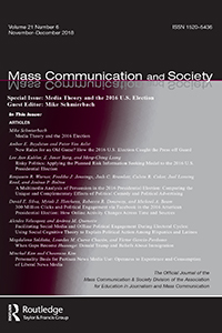 Cover image for Mass Communication and Society, Volume 21, Issue 6, 2018