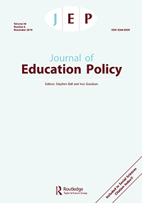 Cover image for Journal of Education Policy, Volume 34, Issue 6, 2019