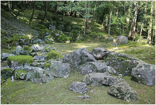 Figure 7. The dry waterfall, karetaki, in Saiho-ji, Kyoto, is one of the first of its kind in Japan dating from the 14th century.