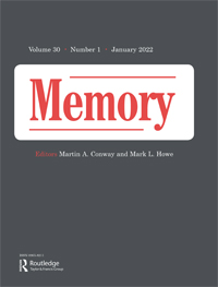Cover image for Memory, Volume 30, Issue 1, 2022