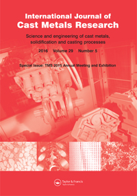 Cover image for International Journal of Cast Metals Research, Volume 29, Issue 5, 2016