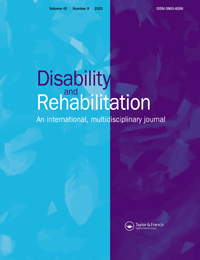 Cover image for Disability and Rehabilitation, Volume 45, Issue 9, 2023