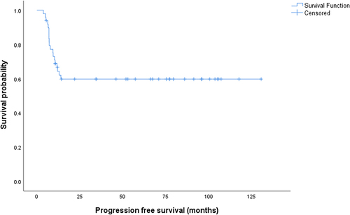 Figure 1 Progression free survival in all patients.