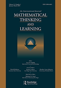 Cover image for Mathematical Thinking and Learning, Volume 21, Issue 1, 2019