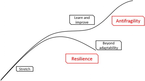Figure 3. Resilience engineering and antifragility engineering approaches.