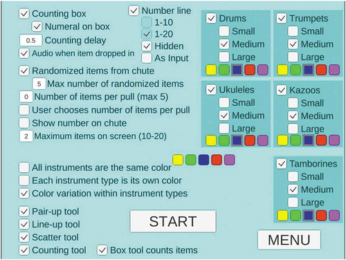 Figure 3. Explore control screen.