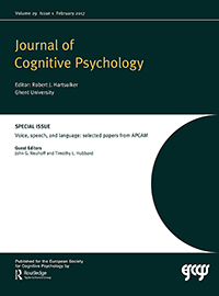 Cover image for Journal of Cognitive Psychology, Volume 29, Issue 1, 2017