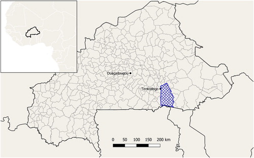 Figure 1. Map of the Nouaho sub-basin (in blue outline).