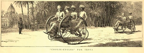 Figure 1. Image Source: Heritage Transport Museum, Taoru – Gurgaon, India, online. Previously referenced in Gallagher, Rob (1992) The Rickshaws of Bangladesh, Dhaka: University Press. p.48.