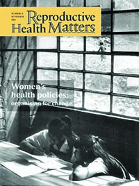 Cover image for Sexual and Reproductive Health Matters, Volume 3, Issue 6, 1995