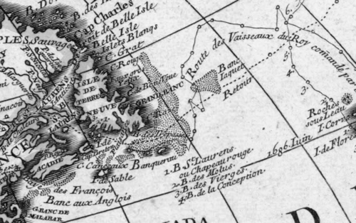 Figure 8 Detail of the Grand Banks from CitationNolin (1708).