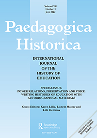 Cover image for Paedagogica Historica, Volume 58, Issue 3, 2022