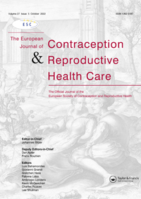 Cover image for The European Journal of Contraception & Reproductive Health Care, Volume 27, Issue 5, 2022
