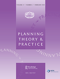 Cover image for Planning Theory & Practice, Volume 21, Issue 1, 2020