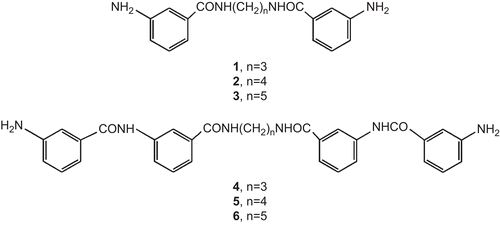 Figure 2.  Structures of compounds 1–6.