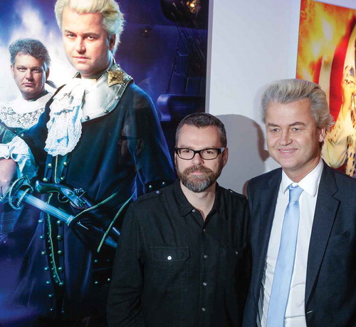 Figure 3. 'Reconquer the Netherlands': Geert Wilders posing (with photographer William Rutten) in front of his portrait as Michiel de Ruyter. Reproduced with permission: AP Images/Hollandse Hoogte.