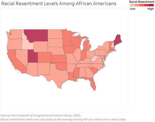 Figure 2. Racial Resentment Levels Among African Americans.Footnote6