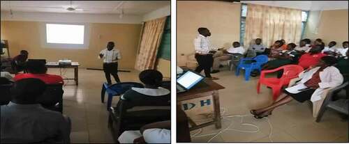 Figure 2. Orientation of health staff at the conference room of Effiduase District Hospital