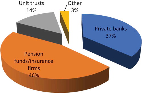 Figure 1. The proportion of financial assets in South Africa in December 2016.Source: SARB (Citation2016).