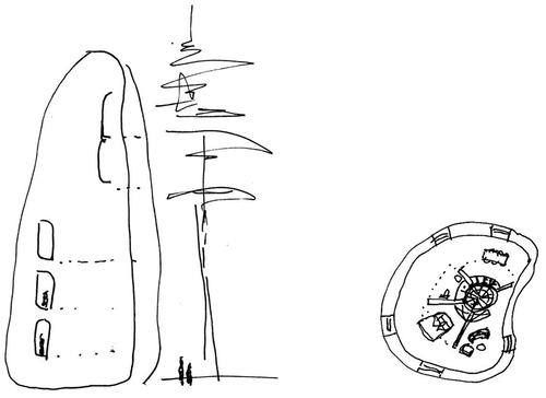 Figure 24. The concept of the architectural design of the house being an example of the effect of the process.