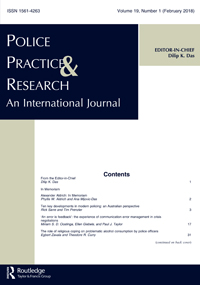 Cover image for Police Practice and Research, Volume 19, Issue 1, 2018
