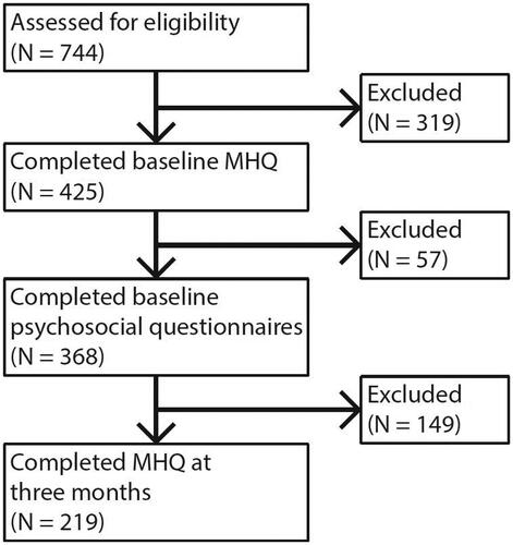 Figure 1. Flow diagram of the study. Michigan Hand Outcomes Questionnaire (MHQ).