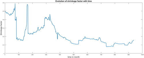 Figure 8. Shrinkage for a sample size of 200 months.Source: Authors.