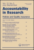 Cover image for Accountability in Research, Volume 8, Issue 1-2, 2000