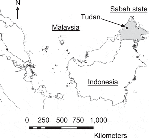 Figure 1. Map of Tudan village in Sabah, Malaysia.