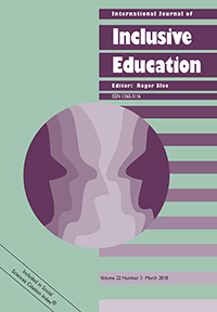 Cover image for International Journal of Inclusive Education, Volume 22, Issue 3, 2018