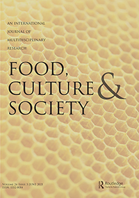 Cover image for Food, Culture & Society, Volume 24, Issue 3, 2021