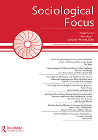 Cover image for Sociological Focus, Volume 53, Issue 1, 2020