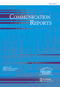 Cover image for Communication Reports, Volume 32, Issue 2, 2019
