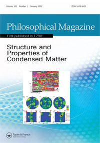 Cover image for Philosophical Magazine, Volume 102, Issue 1, 2022