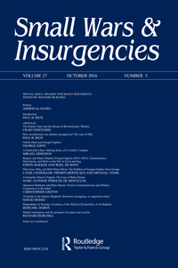 Cover image for Small Wars & Insurgencies, Volume 27, Issue 5, 2016