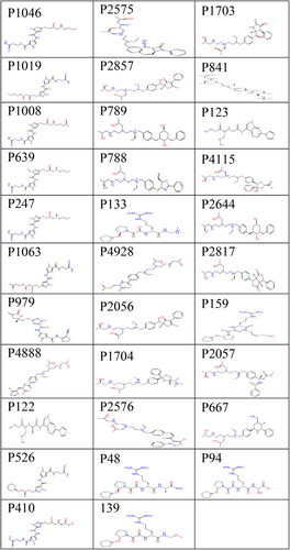 Figure 14. The structures of top ranked generated compounds.