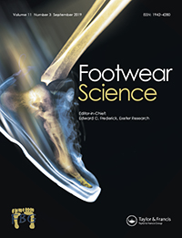 Cover image for Footwear Science, Volume 11, Issue 3, 2019