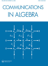 Cover image for Communications in Algebra, Volume 50, Issue 11, 2022