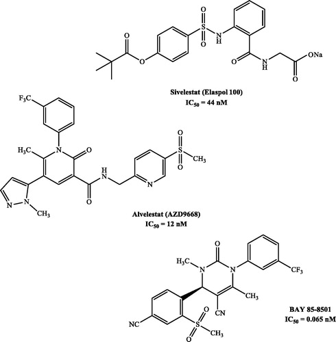 Figure 1. Potent HNE inhibitors.