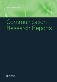 Cover image for Communication Research Reports, Volume 34, Issue 3, 2017