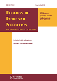Cover image for Ecology of Food and Nutrition, Volume 62, Issue 1-2, 2023