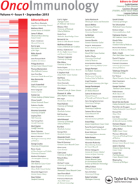 Cover image for OncoImmunology, Volume 4, Issue 9, 2015