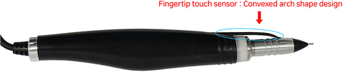 Figure 6 Fingertip touch sensor switch.